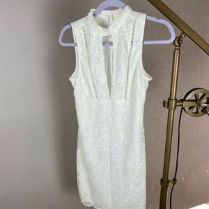 White Plunging Dress